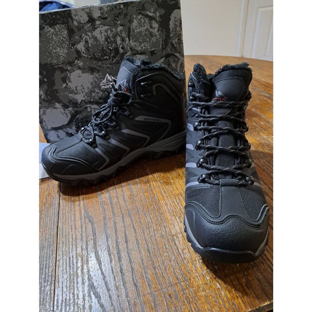 New 9 Notiv8 Black Grey Waterproof Hiking Boots Outdoor Mid Shoes Ankle Boot NWT